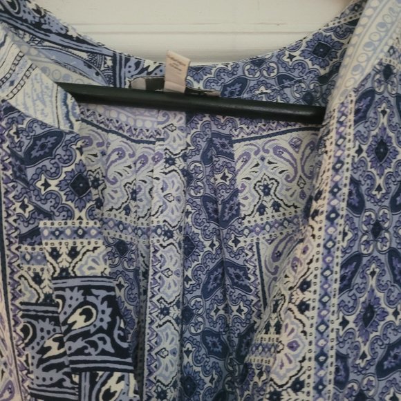 Joie Silk Sleeveless Blouse, Blue White, sz Small - Picture 6 of 10